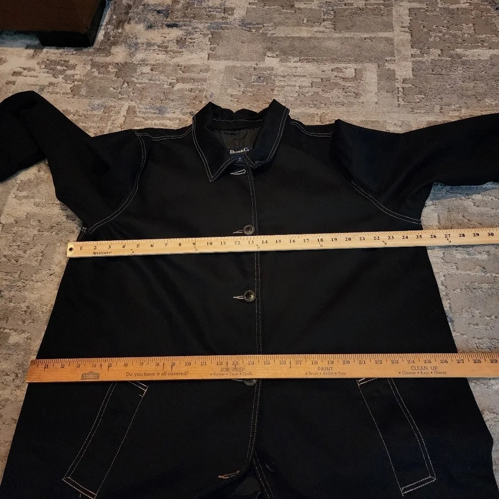 Denim&Co Black Denim Longline Button Jacket Women's Size 1X - Picture 8 of 16